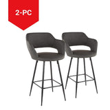 Margarite Fixed-Height Counter Stool, Black, 25-in, 2-pc U1O0 - product image 8