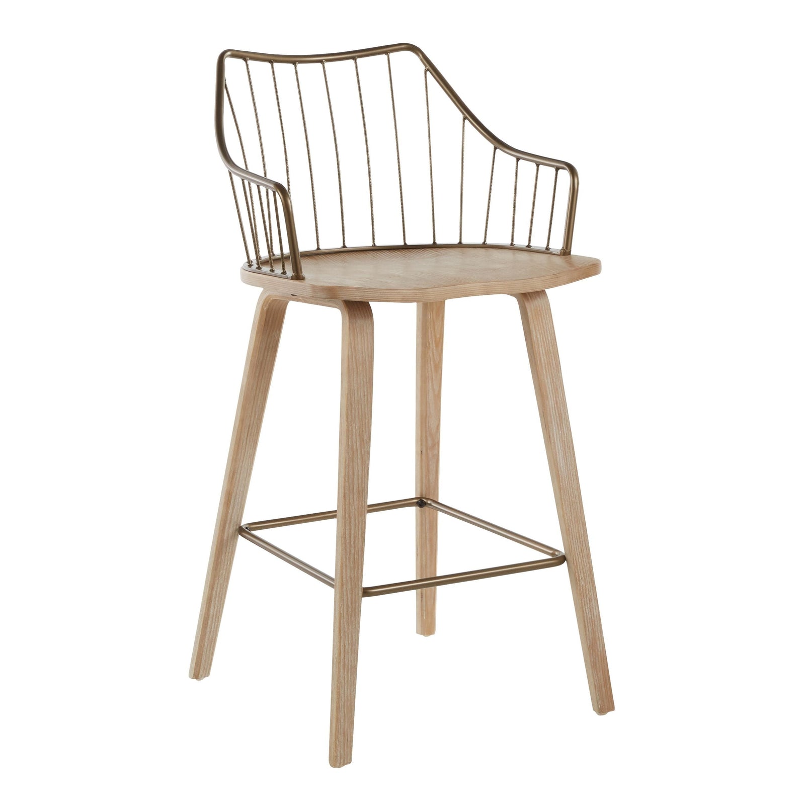 Winston Fixed-Height Counter Stool, Wood, 26-in U1N7 - product image 1