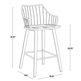 Winston Fixed-Height Counter Stool, Wood, 26-in U1N7 - product image 7