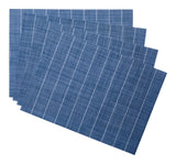Blue Striped Woven Textilene Placemats, 13-in x 18-in, 4-pk D5P6 - product image 1