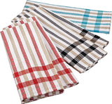 Cotton Plaid Waffle Kitchen Towels, Reusable, 22-in x 32-in, 5-pk, Assorted Colours R7Q2 - product image 2