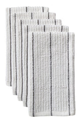 Ribbed Stripe Bar Mop Dish Cloths, Grey Stripes, 5-pk P8S6 - product image 1