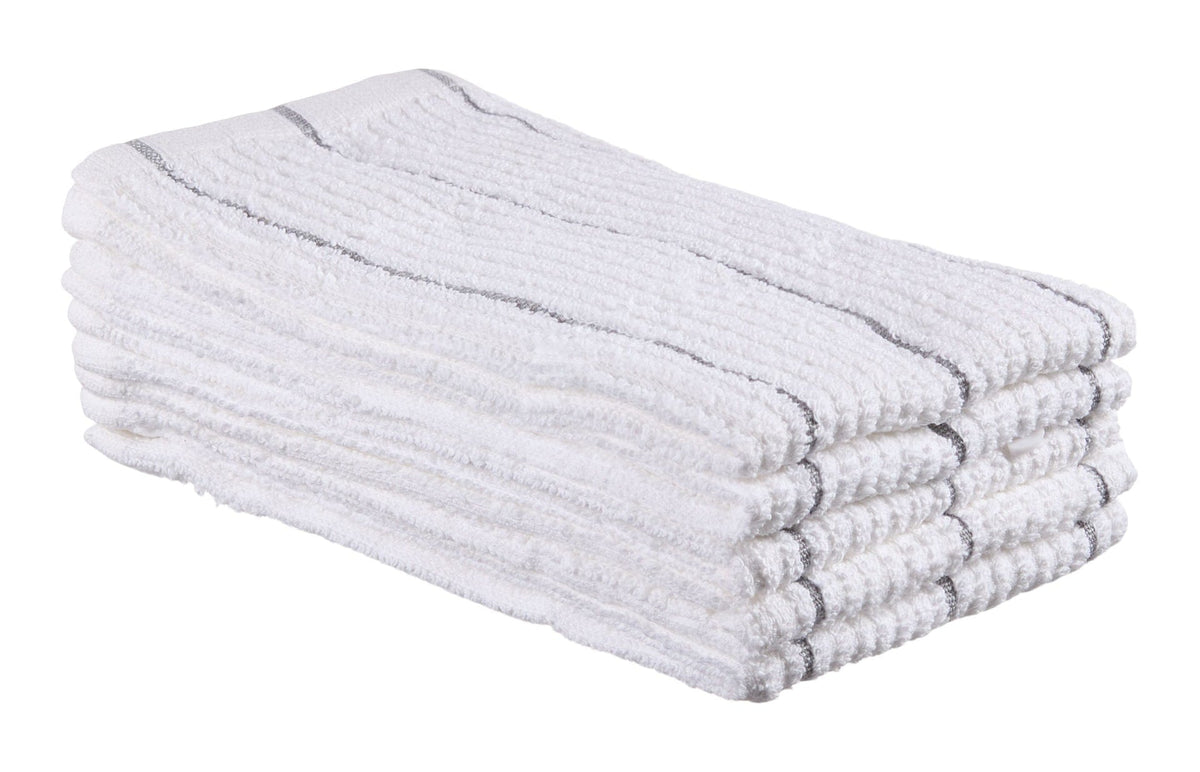 Ribbed Stripe Bar Mop Dish Cloths, Grey Stripes, 5-pk P8S6 - product image 4