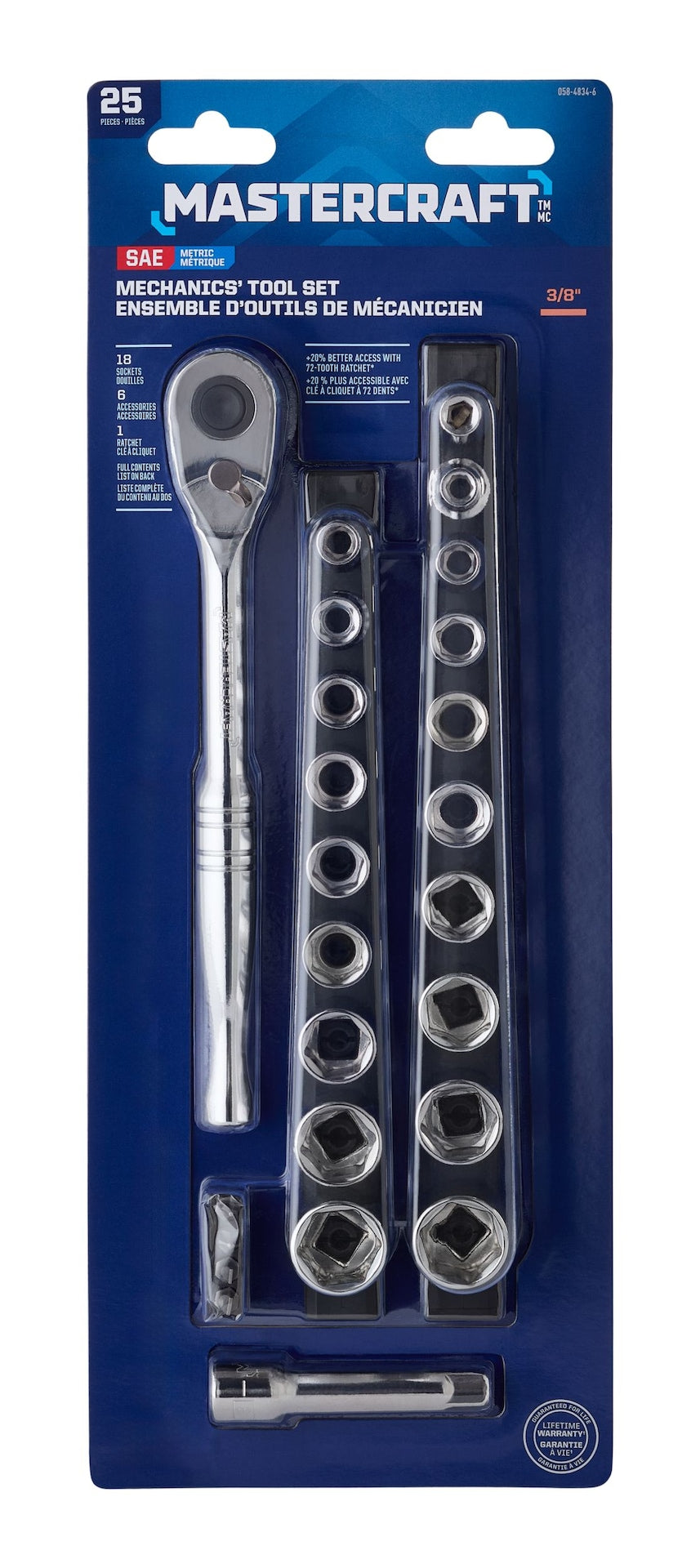 25 Piece 3/8" Drive Socket Set P3U4 - product image 5