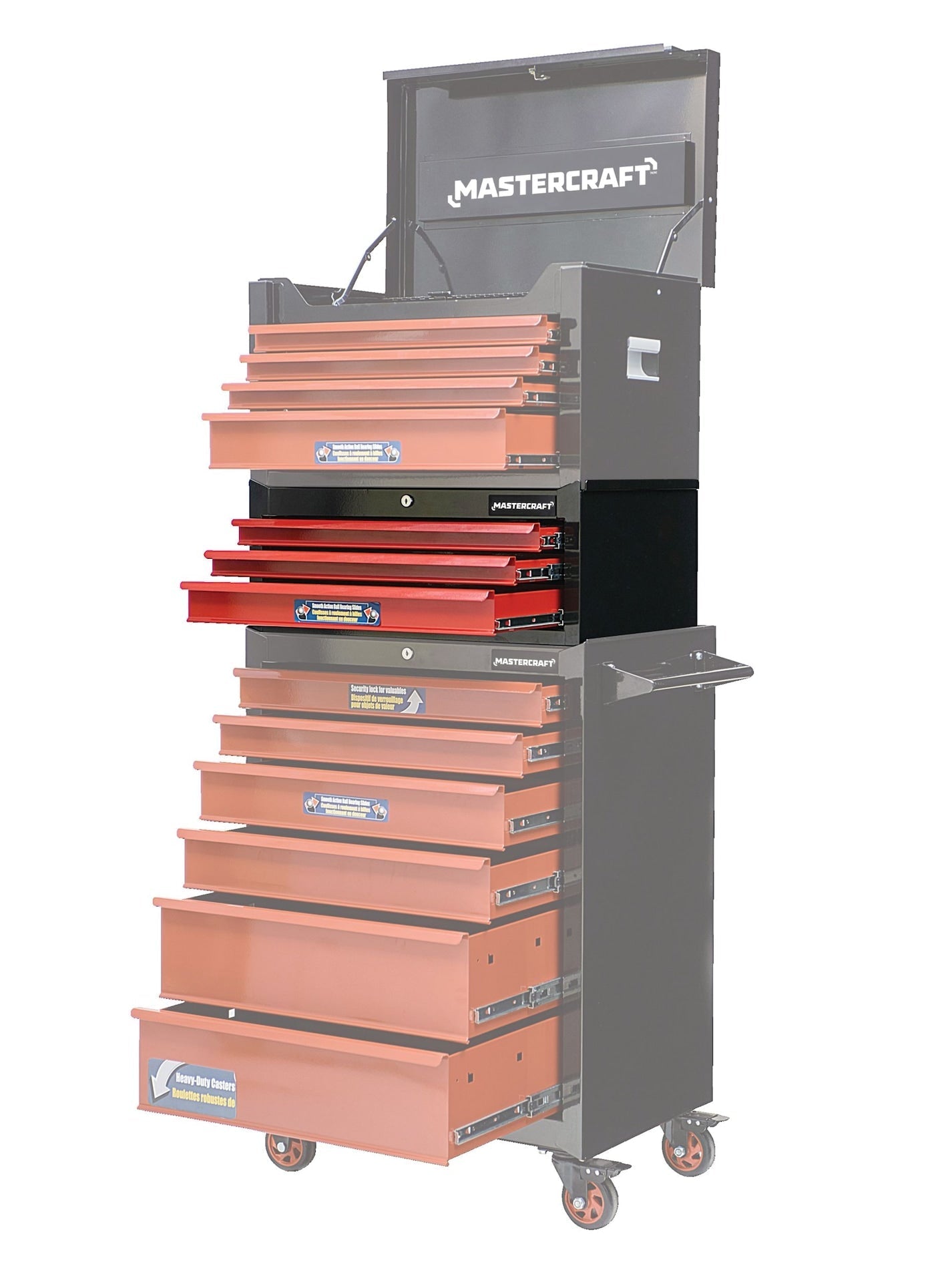 3-Drawer Intermediate Tool Chest, Black & Red, 26-in K9U3 - product image 7