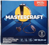 30-ft 16/3 Retractactabe Extension Cord Reel with 3 Grounded Outlets D8E9 - product image 2