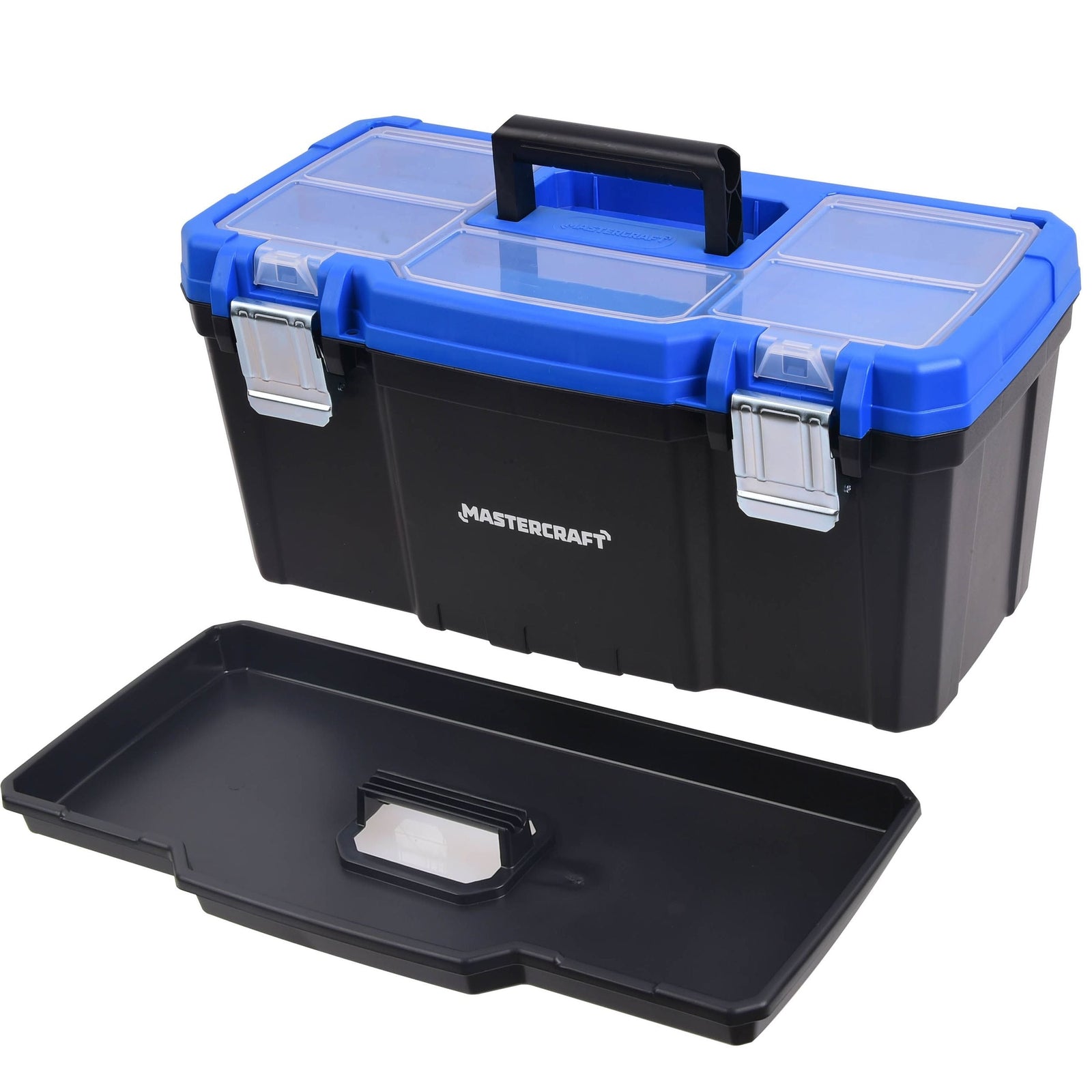 Portable Plastic Tool Box with Removable Tray & Tray Top, Blue, 19-in, Jumbo Hex Key Set/Allen Wrench Set, Metric, High... V0Z1 - product image 4