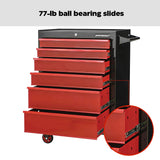 Rolling Tools Storage Cabinet with 6 Drawers, Black&Red, 26-in F9E4 - product image 6
