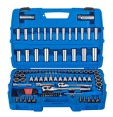 Socket Set, 128-pc, SAE / Metric, CRV, Nickel-Chrome Plating E4R6 - product image 3