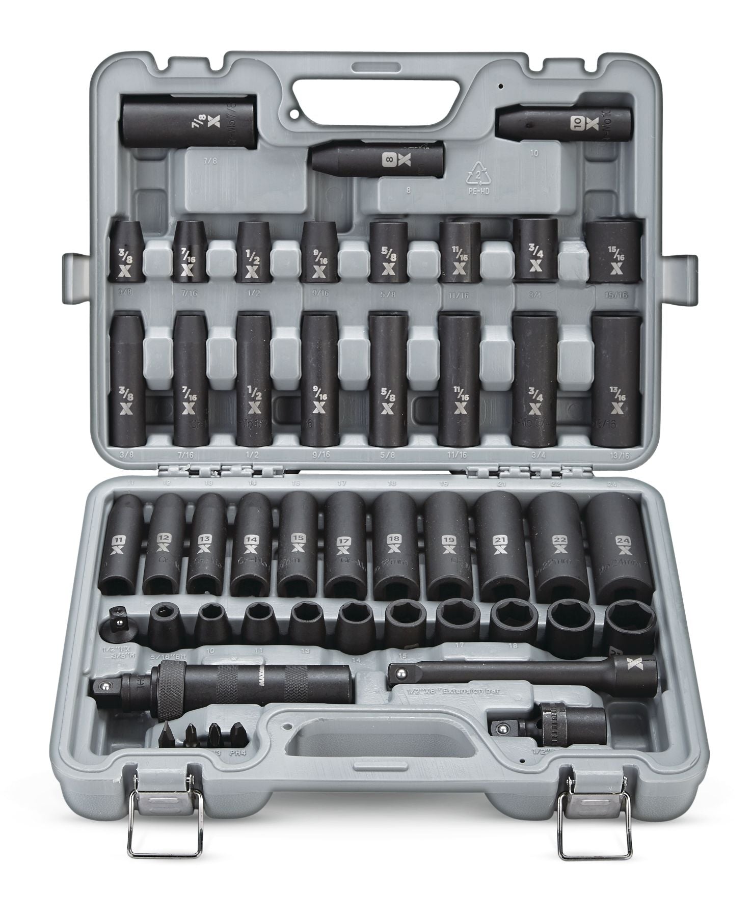 1/2-in Drive Professional Grade Impact Socket Set, 48-pc, CRMO U4Z7 - product image 1