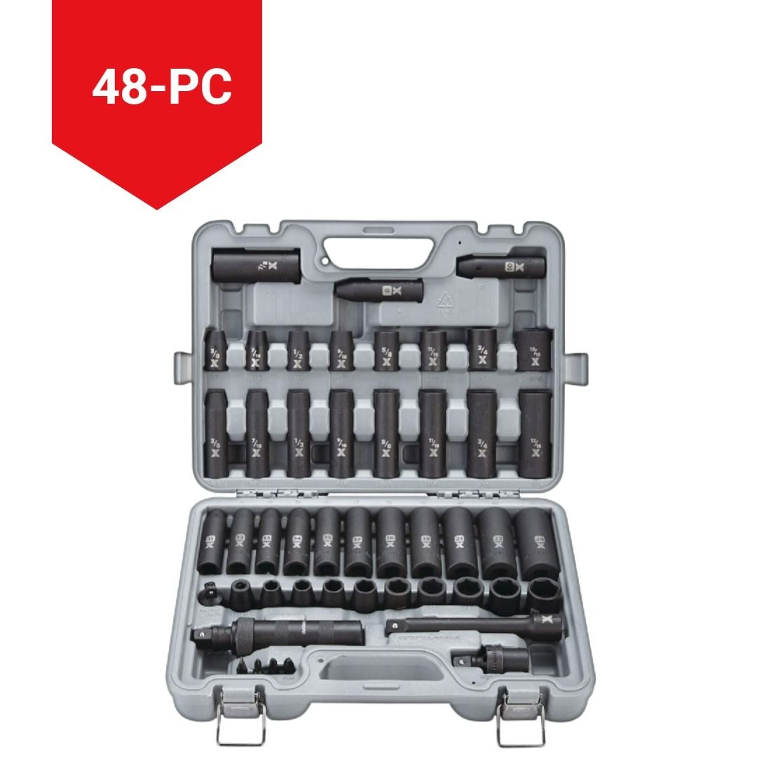 1/2-in Drive Professional Grade Impact Socket Set, 48-pc, CRMO U4Z7 - product image 6