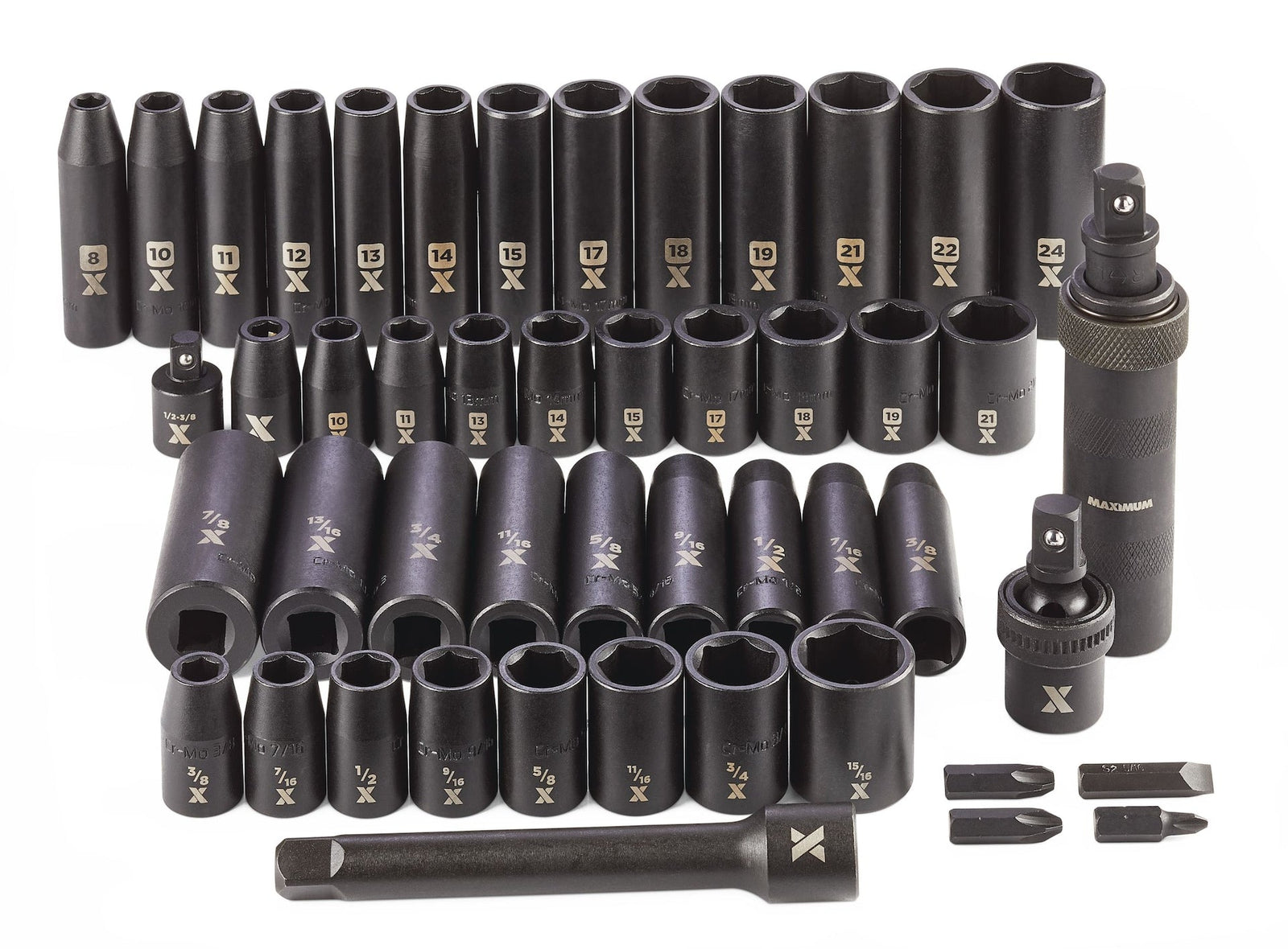 1/2-in Drive Professional Grade Impact Socket Set, 48-pc, CRMO U4Z7 - product image 8