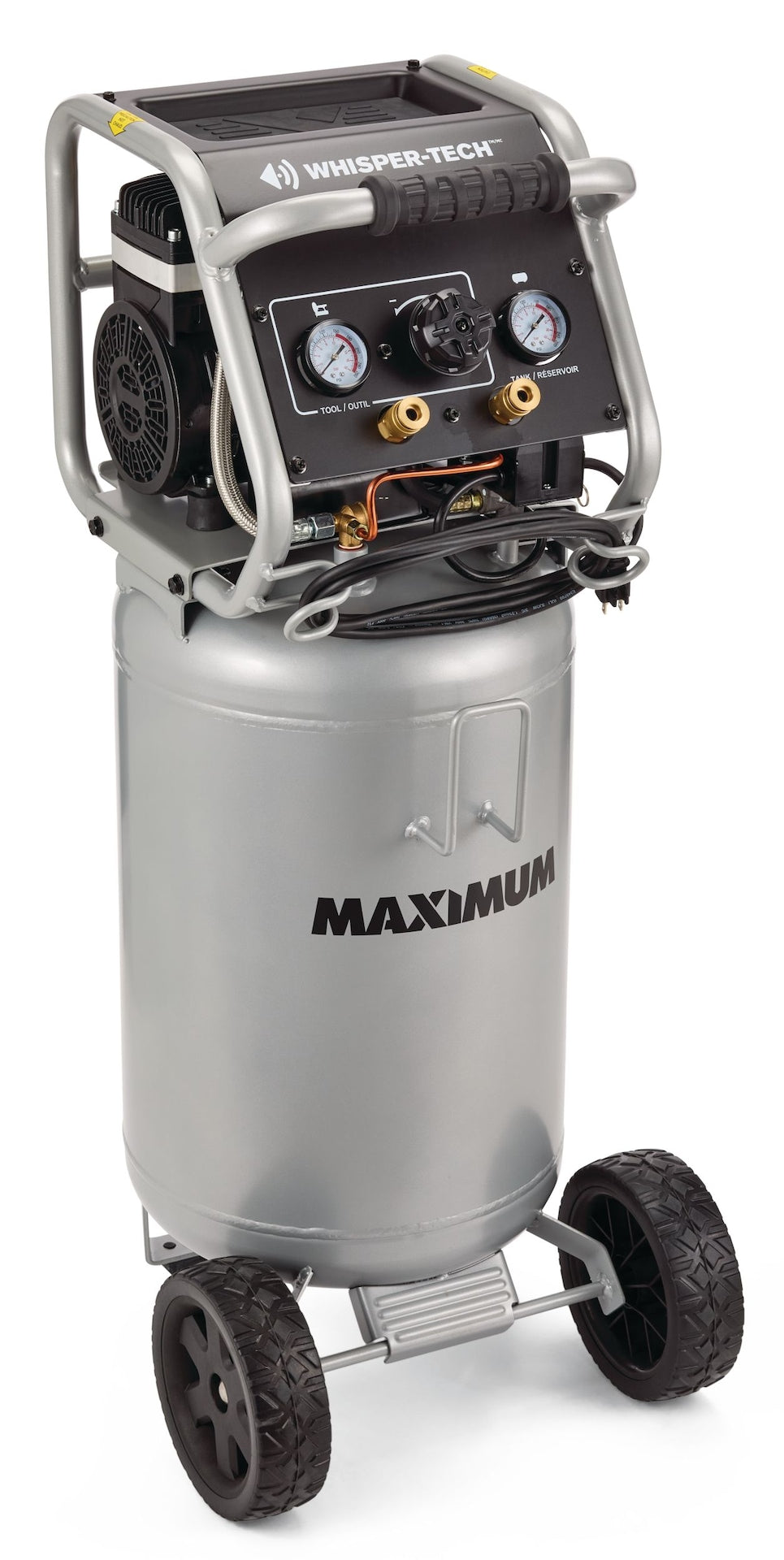 15-Gallon Oil-Free Quiet Portable Vertical Air Compressor with Top Tray L2Q3 - product image 2