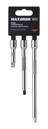 3 Piece 1/4" Drive Wobble Extension Bar Set G8R1 - product image 2