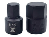 9 Piece Impact Stubby Bit Socket Rail Hex Metric O6O5 - product image 4