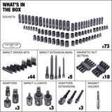 Professional Grade Impact Socket Set, 150-pc, SAE / Metric, CRMO E2B3 - product image 3
