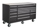 Rolling Tools Storage Cabinet with 15 Drawers, Black, 72-in x 30-in V7P6 - product image 1