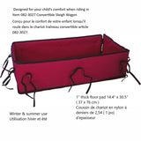 Industries All-Season Foam Padded Seat Cushion & Side Pads For Convertible Wagon Sleigh/Sled, Red R5Z8 - product image 3