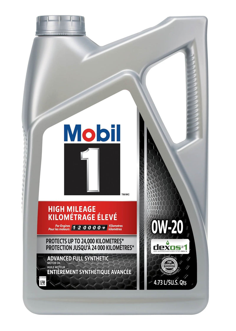 1 High Mileage 0W20 Synthetic Engine/Motor Oil, 4.73-L S8V9