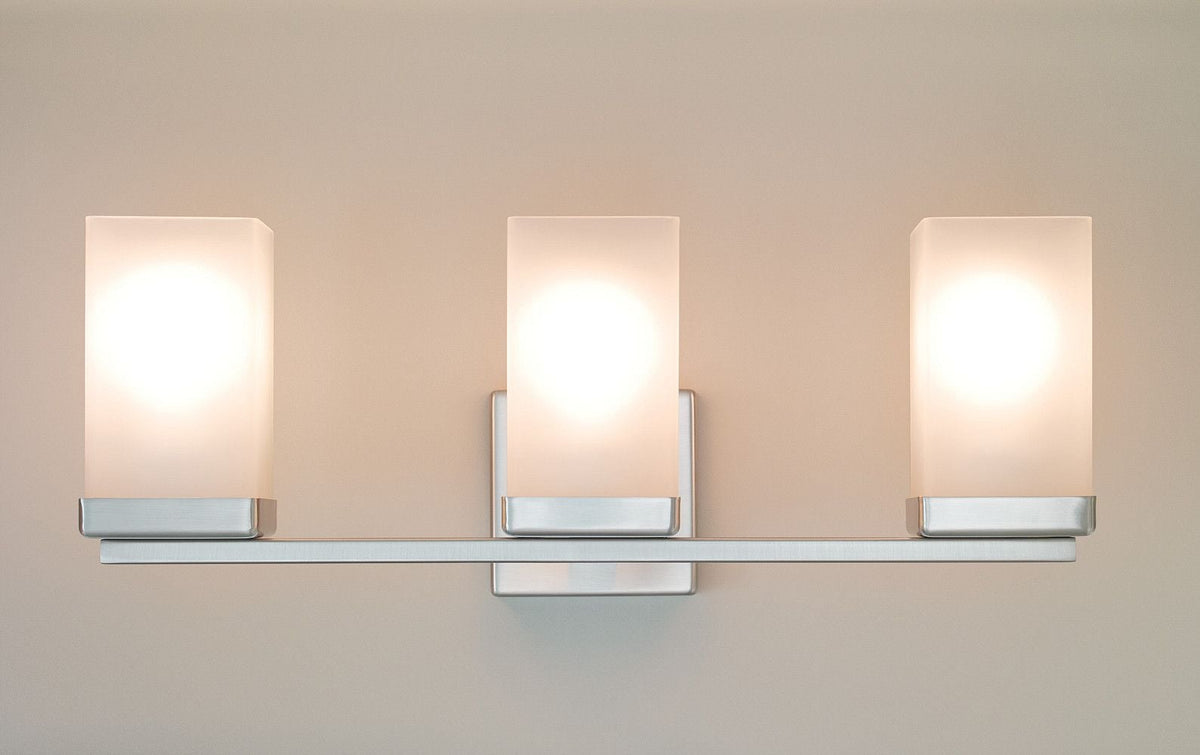 90-Degree Vanity Lighting Fixture, Brushed Nickel, 3-L U6G5 - product image 2