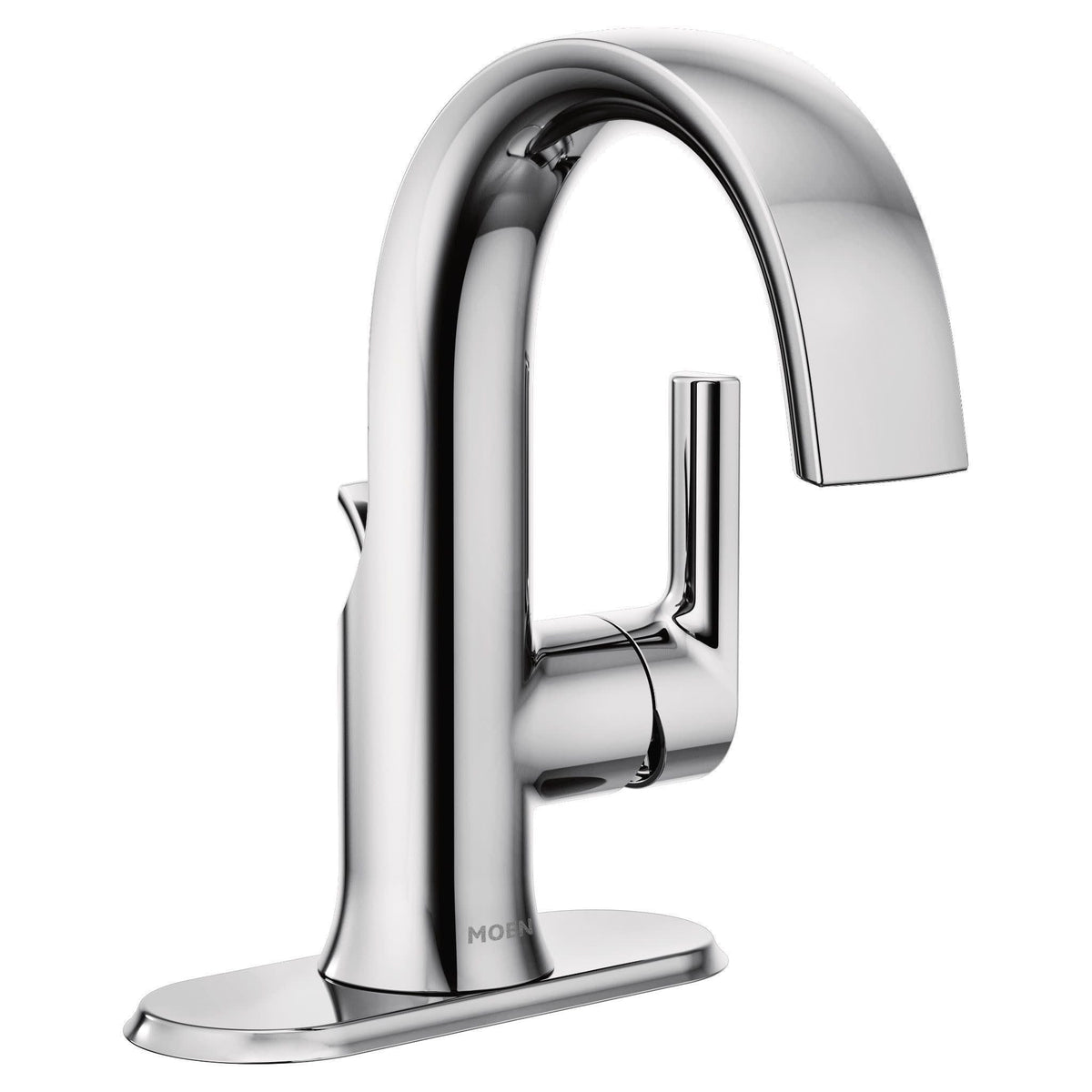 Doux Single Handle High Arc Bathroom Sink Faucet, Chrome W1O1 - product image 2