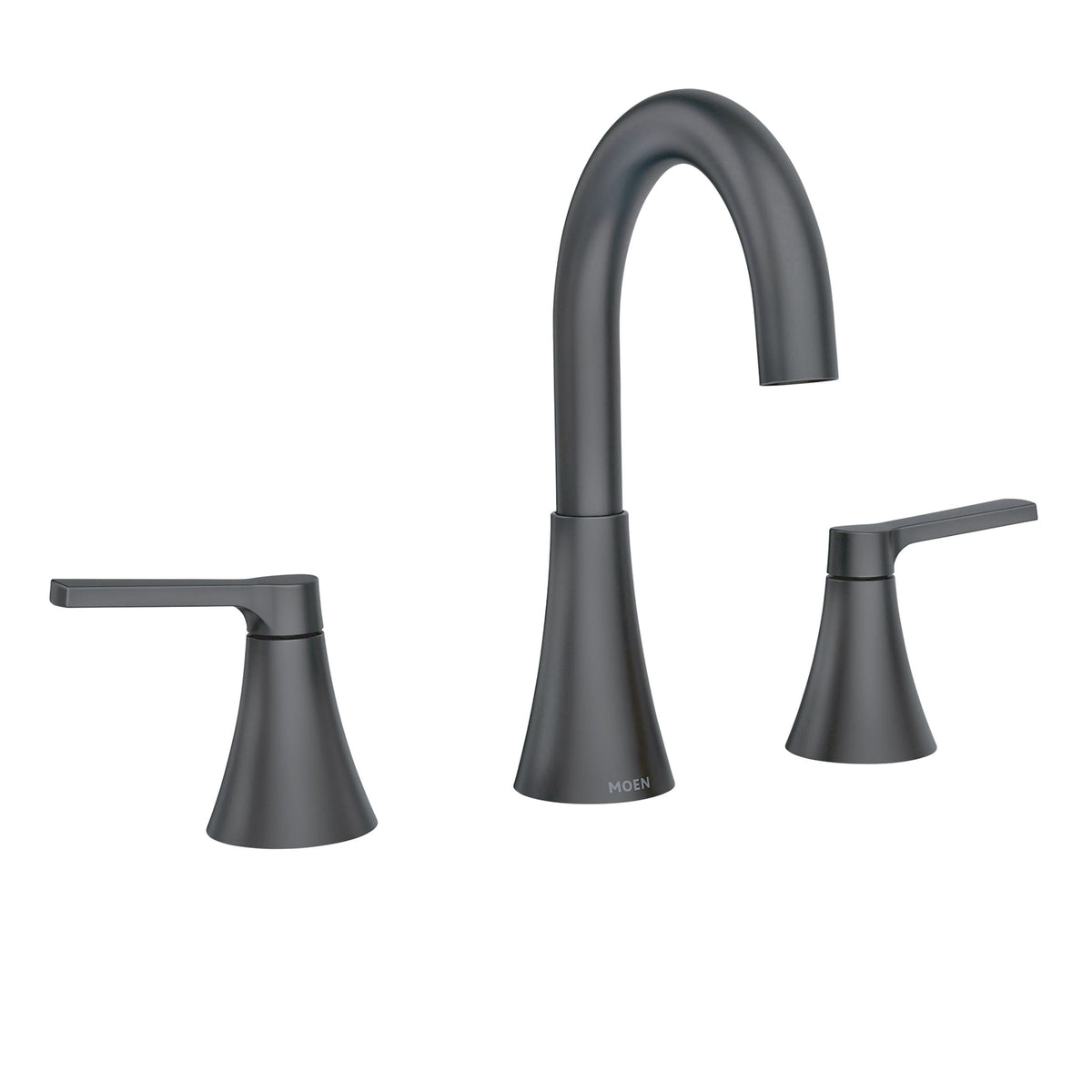 Mikah Double Handle Widspread Bathroom Faucet, Matte Black O7E2 - product image 1