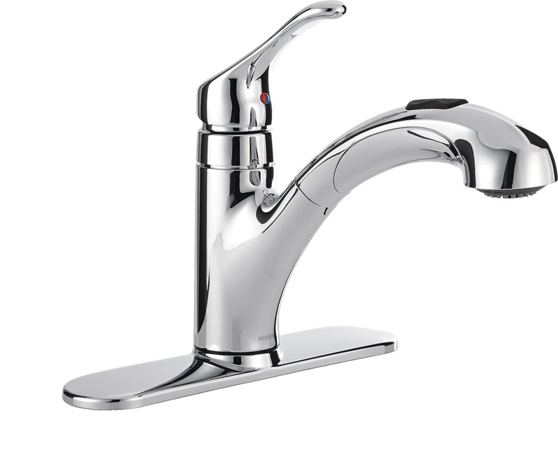 Renzo Single-Handle Pull-Out Kitchen Faucet, Chrome J6N2