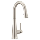 Sleek Single Handle High Arc Pull Down Spot-Resist Kitchen Faucet, Stainless Steel V8F7 - product image 1