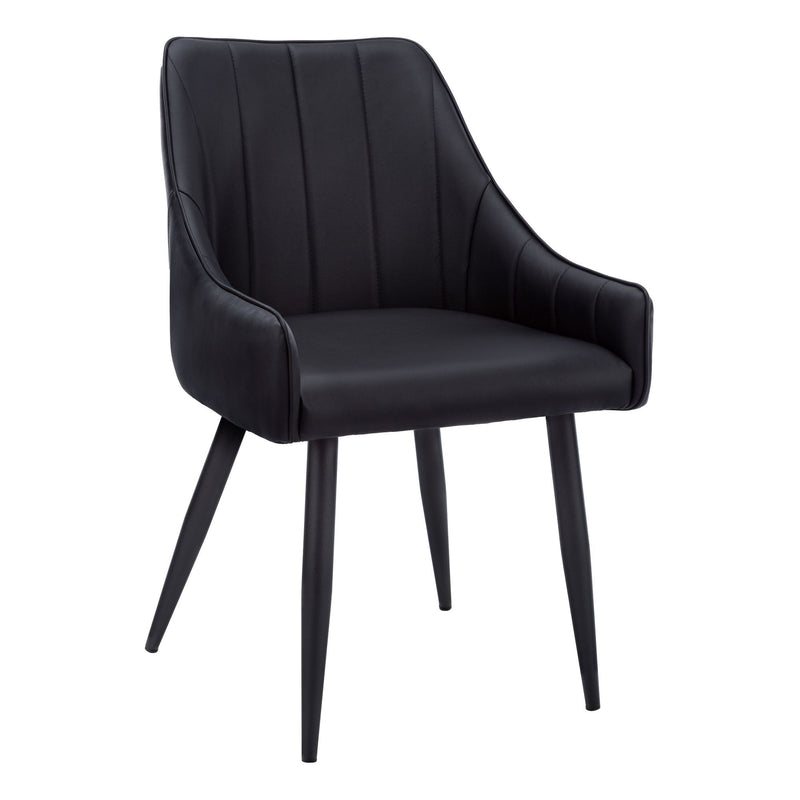Tufted Leather Look Dining Chair Set, 2-pc V0C4