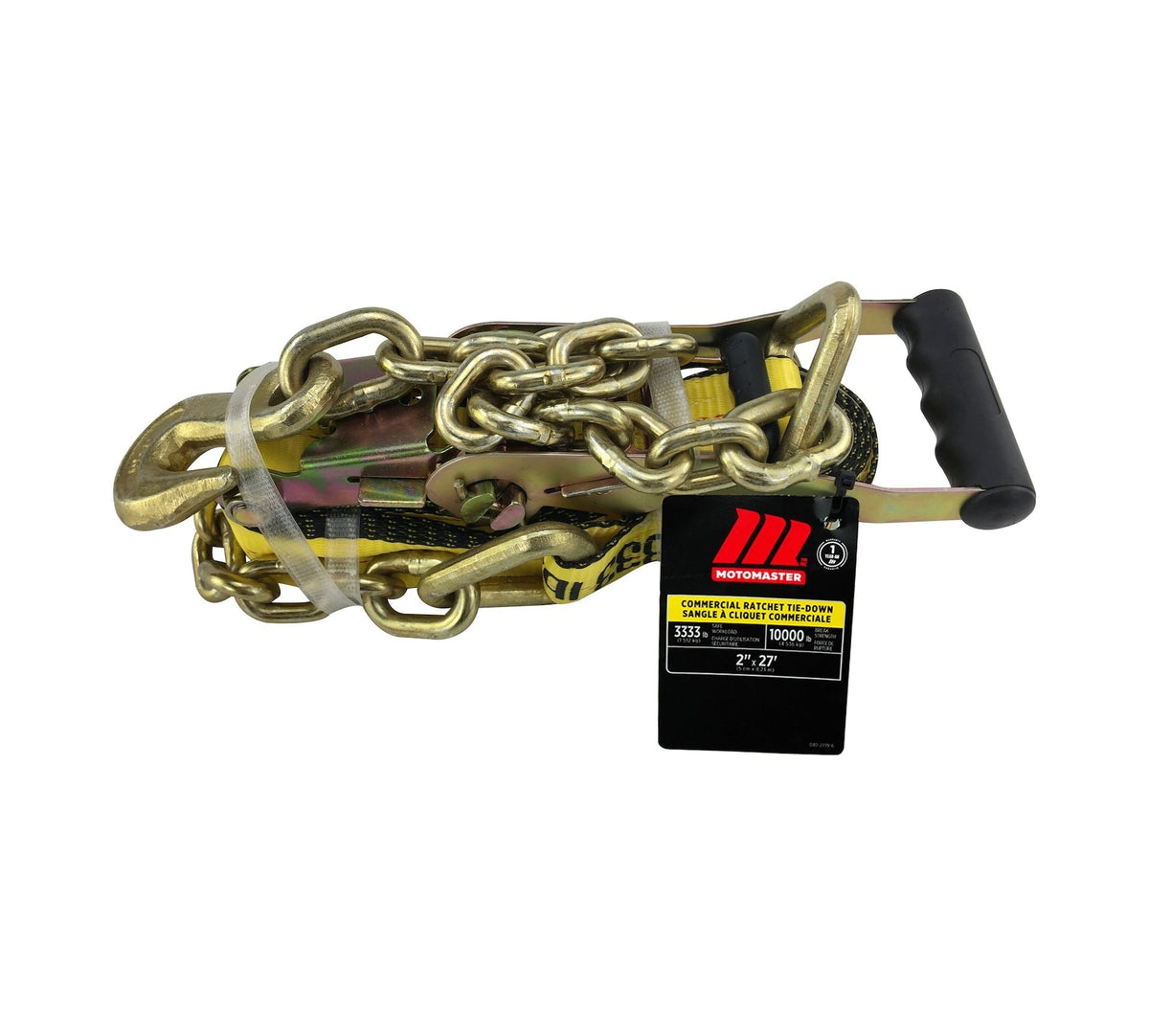 10,000-lb Commercial Ratchet Tie Down Strap, with 18-in Chain, 2-in x 27-ft S9Q5 - product image 2