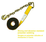 10,000-lb Commercial Ratchet Tie Down Strap, with 18-in Chain, 2-in x 27-ft S9Q5 - product image 3