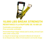 10,000-lb Commercial Ratchet Tie Down Strap, with Flat Hook, 2-in x 27-ft S9L3 - product image 2