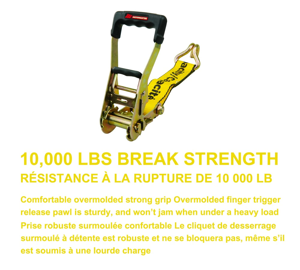 10,000-lb Ratchet Tie Down Strap, Abrasion Resistant, 2-in x 27-ft D2V9 - product image 4