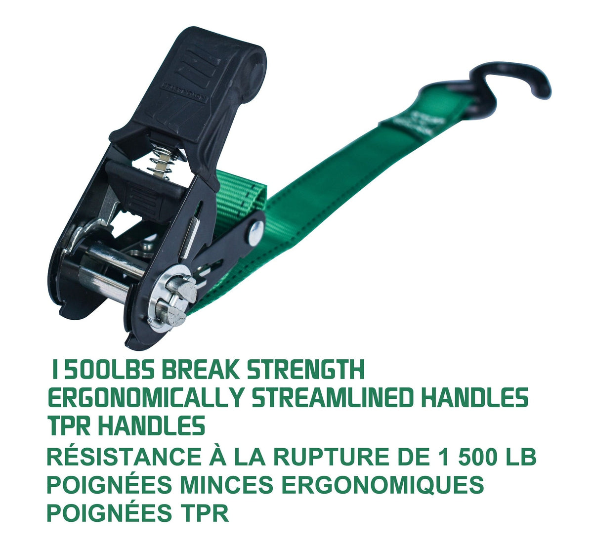 1,500-lb Padded Ratchet Tie Down Straps, 1-in x 14-ft, 4-pk T3H2 - product image 8