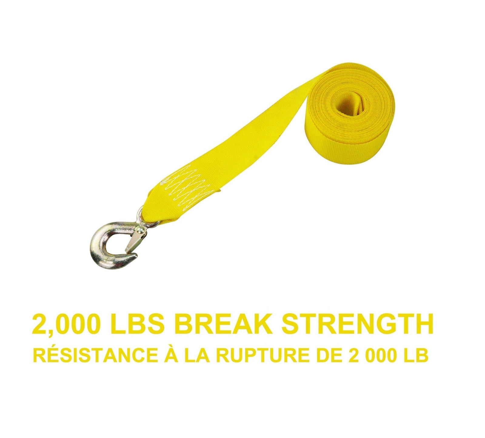 2,000-lb ATV Tow Strap with Hook, 2-in x 20-ft L9D1 - product image 3