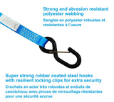 3,000-lb Heavy Duty Motorcycle Ratchet Tie Down Strap, 1-in x 6-ft, 2-pk O4Q4 - product image 6