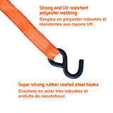 3,000-lb Heavy-Duty Ratchet Tie Down Straps, with Power Grip Padded Handles, 1.25-in x 10-ft, 2-pk I6L1 - product image 5