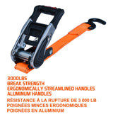 3,000-lb Heavy-Duty Ratchet Tie Down Straps, with Power Grip Padded Handles, 1.25-in x 10-ft, 2-pk I6L1 - product image 6