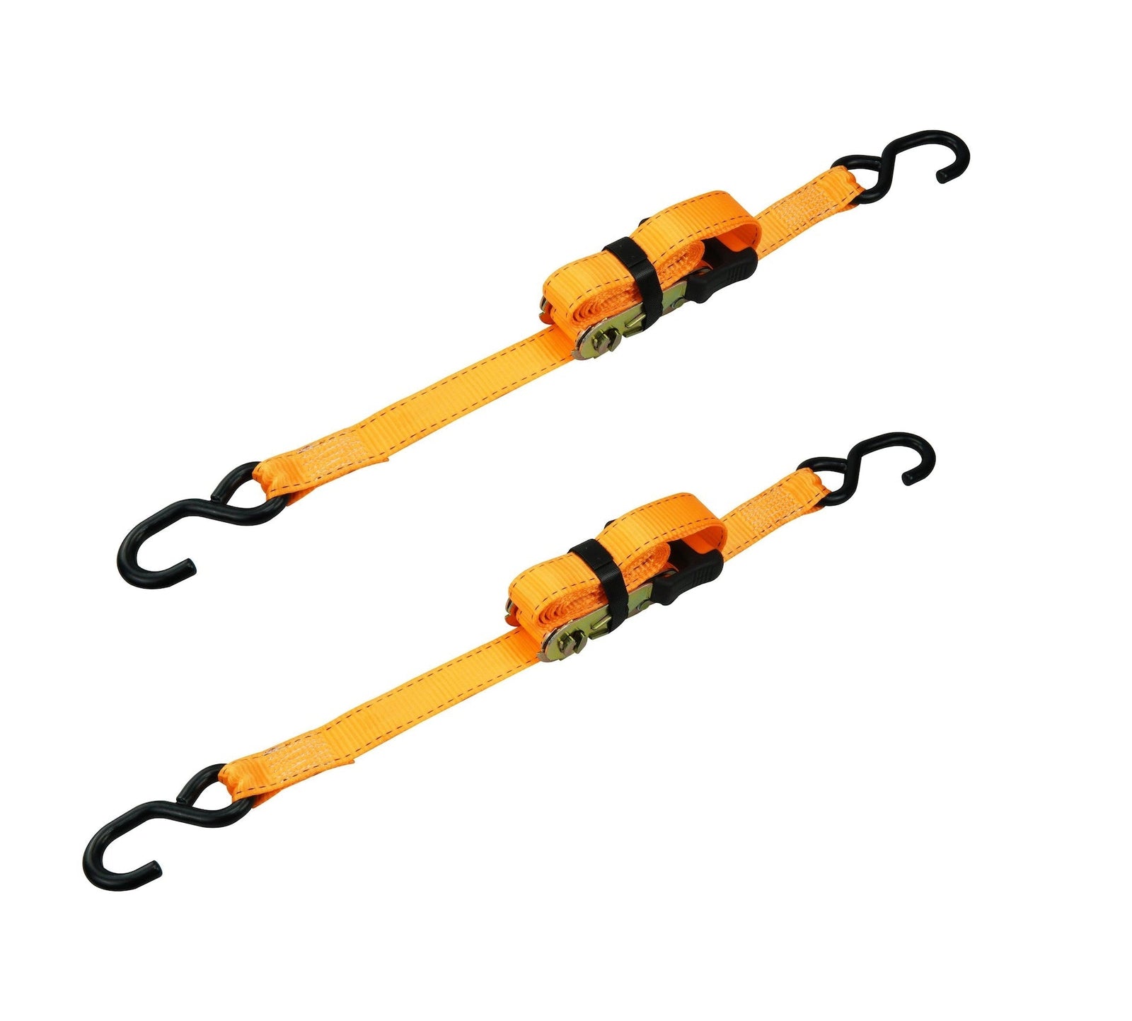 3,000-lb Heavy-Duty Sliding Ratchet Tie Down Straps, 1.25-in x 8-ft, 2-pk Y4T1 - product image 1