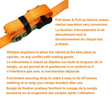 3,000-lb Heavy-Duty Sliding Ratchet Tie Down Straps, 1.25-in x 8-ft, 2-pk Y4T1 - product image 5