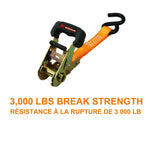 3,000-lb Padded Handle Ratchet Tie Down Straps, 1.25-in x 10-ft, 2-pk Y0Z2 - product image 6