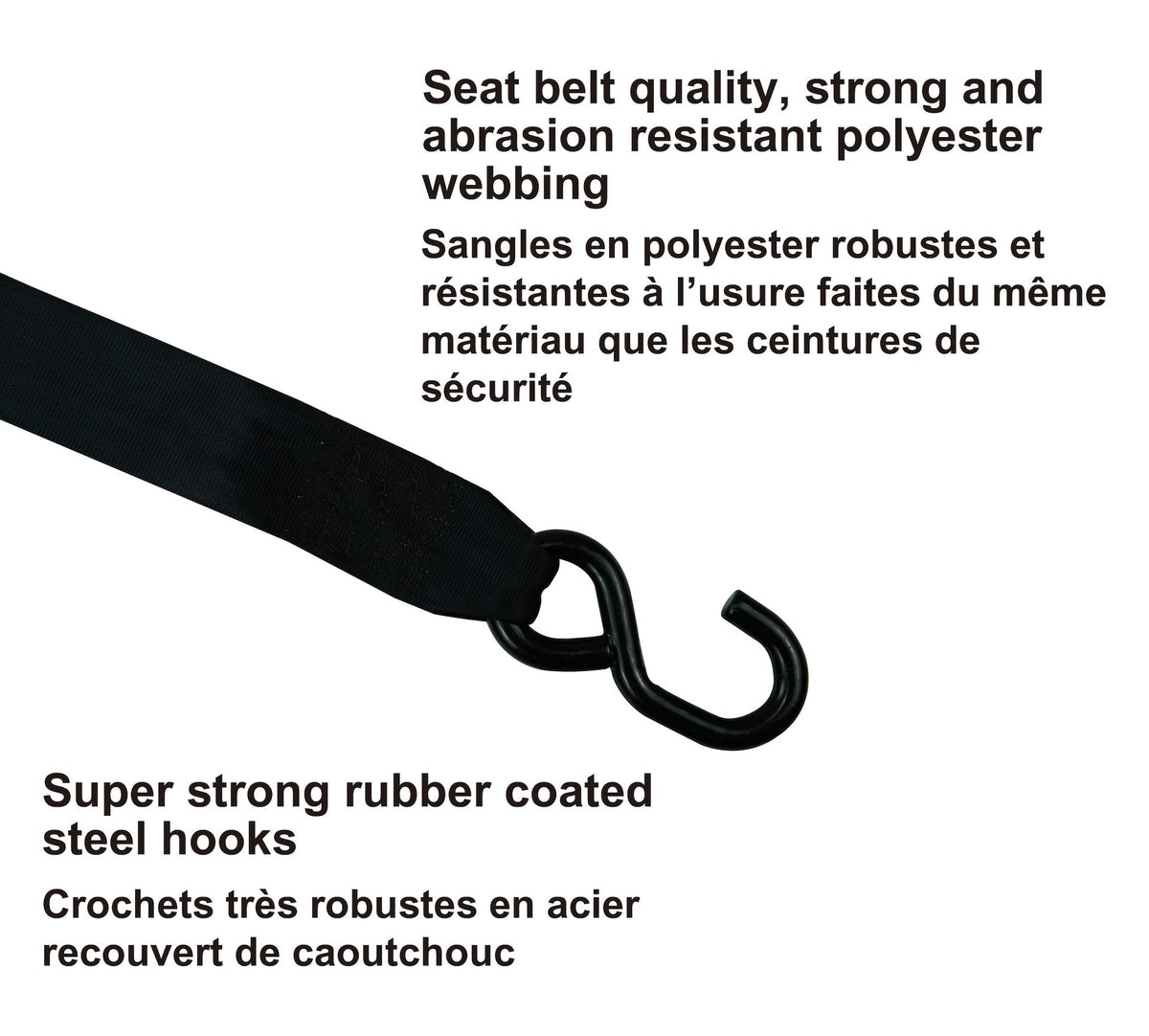 3,300-lb Retractable Transom Tie Down Strap, 2-in x 43-in, 2-pk F5P0 - product image 3