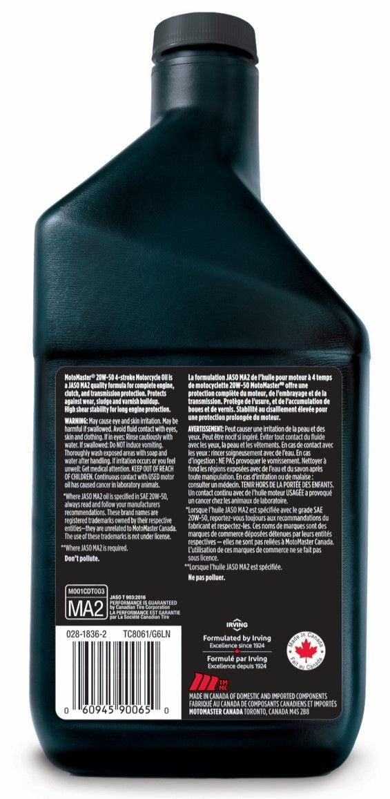 4-Stroke Motorcycle Oil SAE, 946-mL P4X9 - product image 2