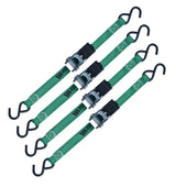900-lb Ratchet Tie-Down Straps, Non-Padded, 1-in x 10-ft, 4-pk A5W3 - product image 4