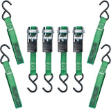 900-lb Ratchet Tie-Down Straps, Non-Padded, 1-in x 10-ft, 4-pk A5W3 - product image 5