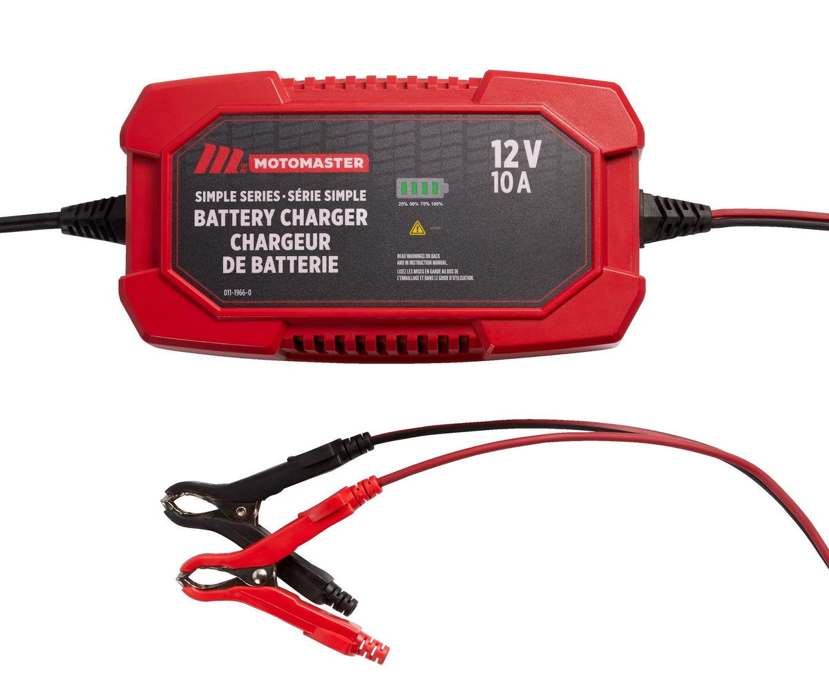 Simple Series Smart Battery Charger/Maintainer, Fully Automatic, 10-Amp, 12V I9Y2 - product image 1