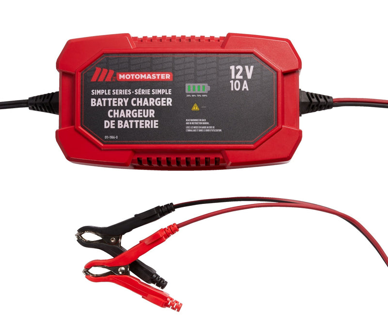 Simple Series Smart Battery Charger/Maintainer, Fully Automatic, 10-Amp, 12V I9Y2