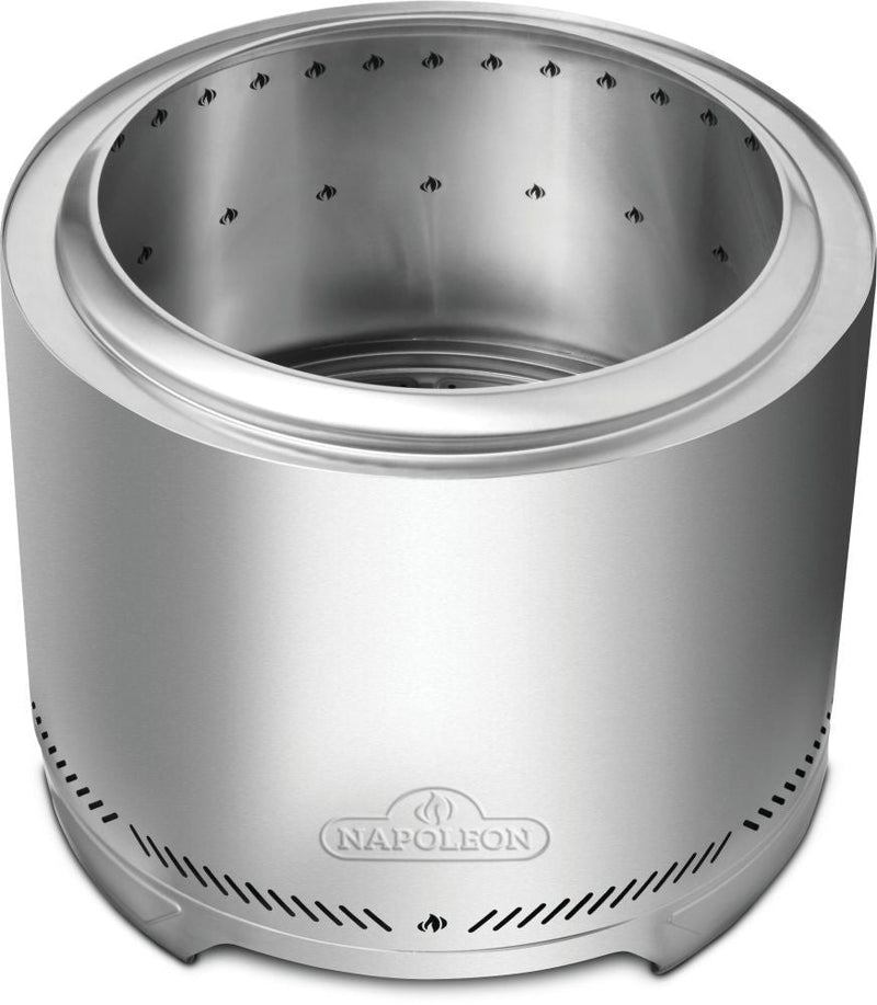 Timberwolf Outdoor Smokeless Multi-Fuel Fire Pit, Stainless Steel, 22-in O4Z6