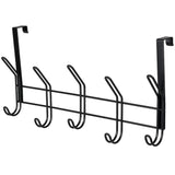 19" Over The Door Double Metal 5 Hook, Black S3Z4 - product image 1