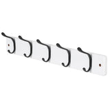 21.6" Modern Wall 5 Hook Rack, White H9L2 - product image 1